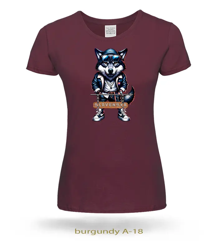 Trička dámske VLK ČAU KÁMO SLOVENSKO